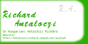 richard antaloczi business card